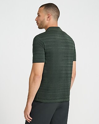 Textured Striped Jacquard Luxe Pique Polo