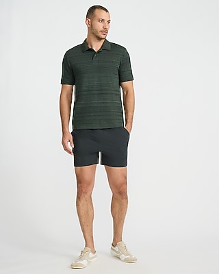 Textured Striped Jacquard Luxe Pique Polo