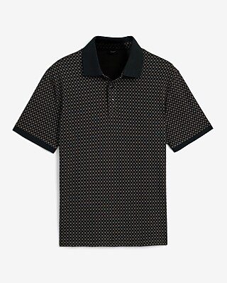 Mini Floral Print Cotton-Blend Jacquard Polo - thumbnail 5