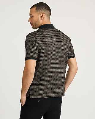 Mini Floral Print Cotton-Blend Jacquard Polo - thumbnail 3