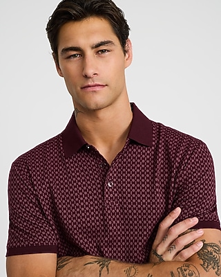 Mini Floral Print Cotton-Blend Jacquard Polo - thumbnail 7