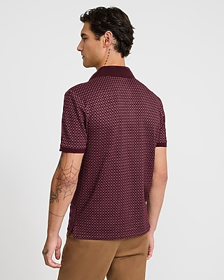 Mini Floral Print Cotton-Blend Jacquard Polo - thumbnail 8
