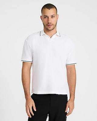 Classic Fit Tipped Collar Johnny Short Sleeve Polo