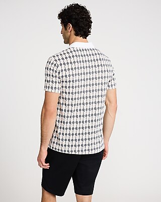 Mini Racket Print Pique Everyday Performance Polo