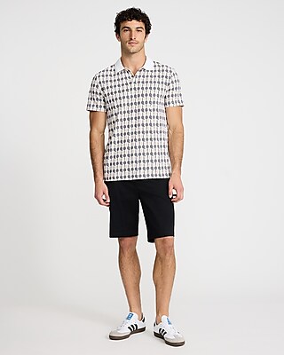 Mini Racket Print Pique Everyday Performance Polo