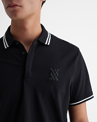 【新品タグ有】logo embroidery pleats polo op 新品タグ有】logo embroidery pleats polo op Embroidered X Logo Luxe