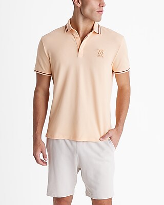 【新品タグ有】logo embroidery pleats polo op Embroidered X-logo Perfect Pima Cotton Polo | Express