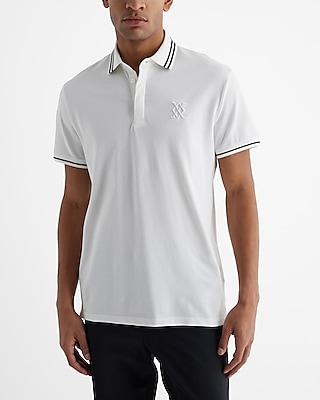 embroidered x-logo perfect pima cotton polo