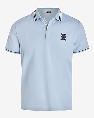 Embroidered X-Logo Perfect Pima Cotton Polo