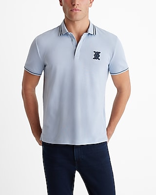 Embroidered X-Logo Perfect Pima Cotton Polo