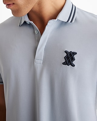 Embroidered X-Logo Perfect Pima Cotton Polo