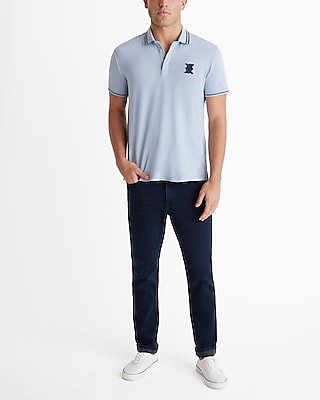 Embroidered X-Logo Perfect Pima Cotton Polo