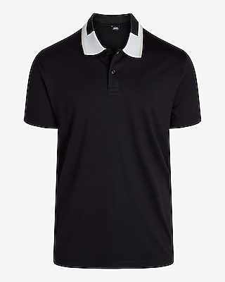contrast placket pique everyday performance polo