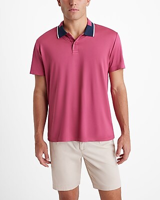 Contrast Placket Pique Everyday Performance Polo