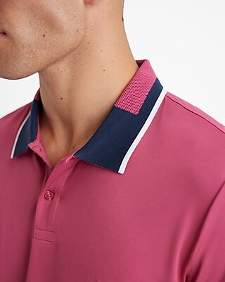 Contrast Placket Pique Everyday Performance Polo