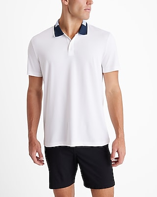 Contrast Placket Pique Everyday Performance Polo