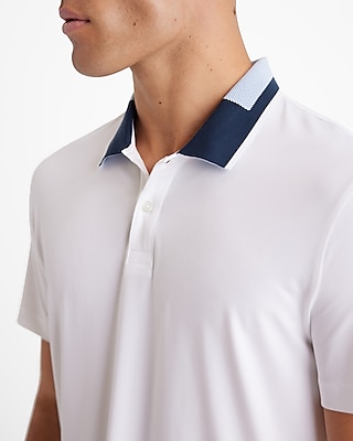 Contrast Placket Pique Everyday Performance Polo