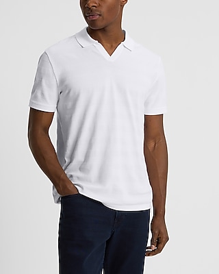 Textured Stripe Cotton Short Sleeve Polo