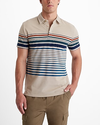 トップス [SCYE] Striped Cotton Pique Polo Shirt SCYEBASICS] Striped Cotton Pique Polo Shirt サイベーシックス