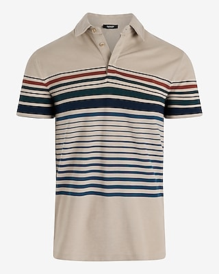 Striped Perfect Pima Cotton Pique Polo