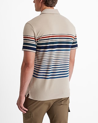 Striped Perfect Pima Cotton Pique Polo