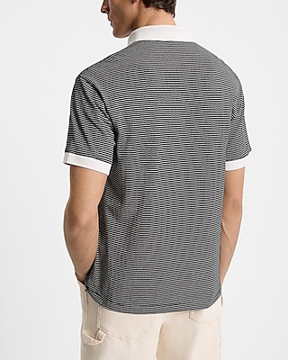 Striped Jacquard Short Sleeve Polo