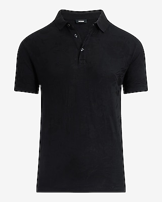 トップス Flowered Velour Jacquard Polo Shirt Flowered Velour Jacquard Polo Shirt