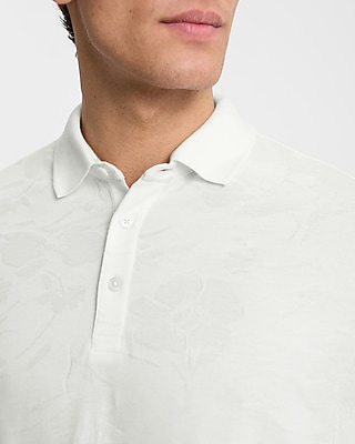 Floral Jacquard Short Sleeve Polo