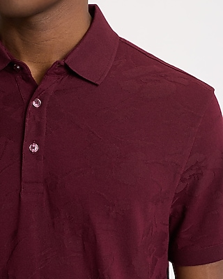Floral Jacquard Short Sleeve Polo