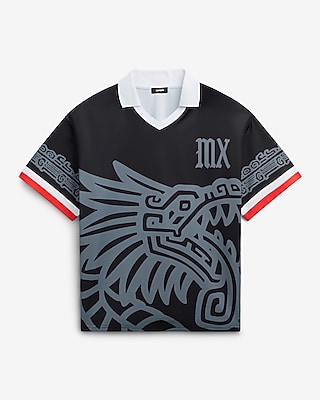 Team Mexico World Cup Black Color Block Soccer Jersey