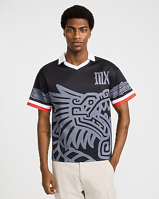 Team Mexico World Cup Black Color Block Soccer Jersey