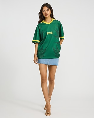 Team Brazil World Cup Green Tipped Soccer Jersey