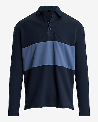 Rugby Striped Long Sleeve Polo