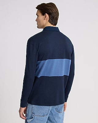 Rugby Striped Long Sleeve Polo