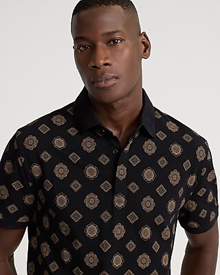 Paisley Geo Perfect Pima Cotton Pique Polo
