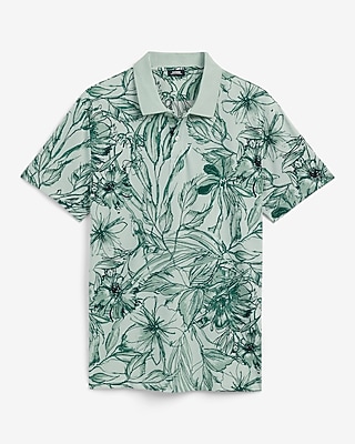 Watercolor Floral Pique Everyday Performance Polo