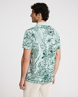 Watercolor Floral Pique Everyday Performance Polo