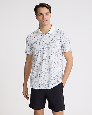 Floral Pique Everyday Performance Polo | Express