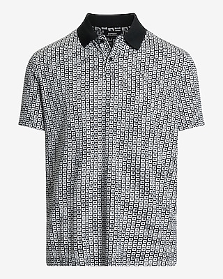 Mini Geo Pique Everyday Performance Polo