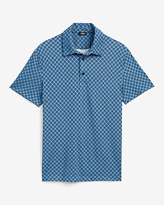 Mini Geo Printed Pique Everyday Performance Polo