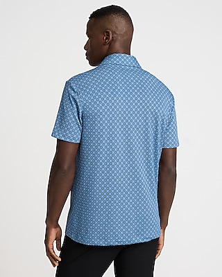 Mini Geo Printed Pique Everyday Performance Polo