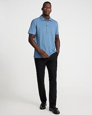 Mini Geo Printed Pique Everyday Performance Polo