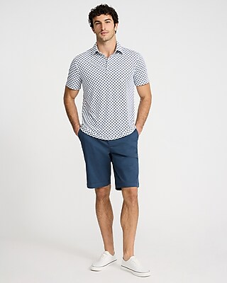 Mini Geo Printed Pique Everyday Performance Polo
