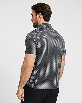 Mini Geo Floral Pique Everyday Performance Polo