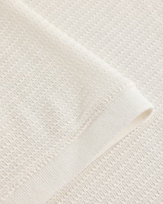 Classic Fit Textured Knit Johnny Collar Polo