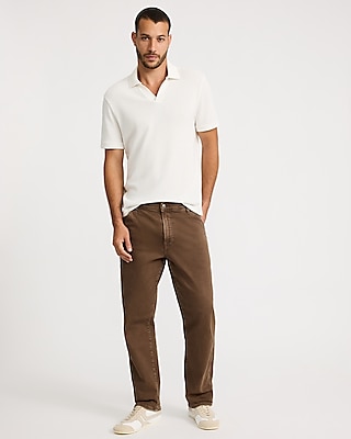 Classic Fit Textured Knit Johnny Collar Polo