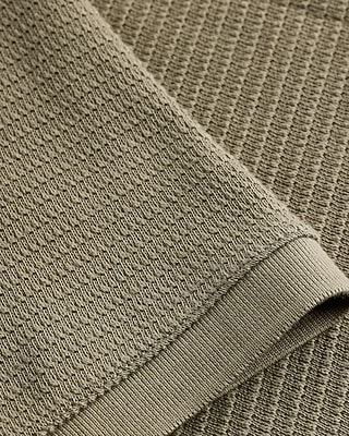 Classic Fit Textured Knit Johnny Collar Polo