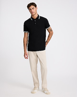 Tipped Perfect Pima Cotton Pique Polo