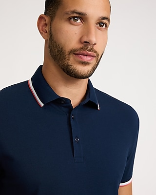 Tipped Perfect Pima Cotton Pique Polo