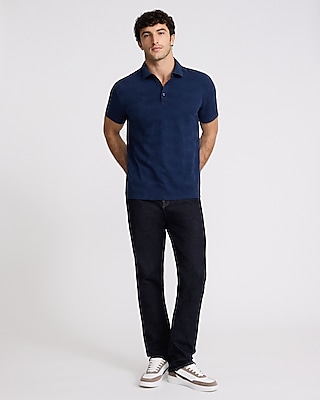 Textured Palms Cotton-blend Polo